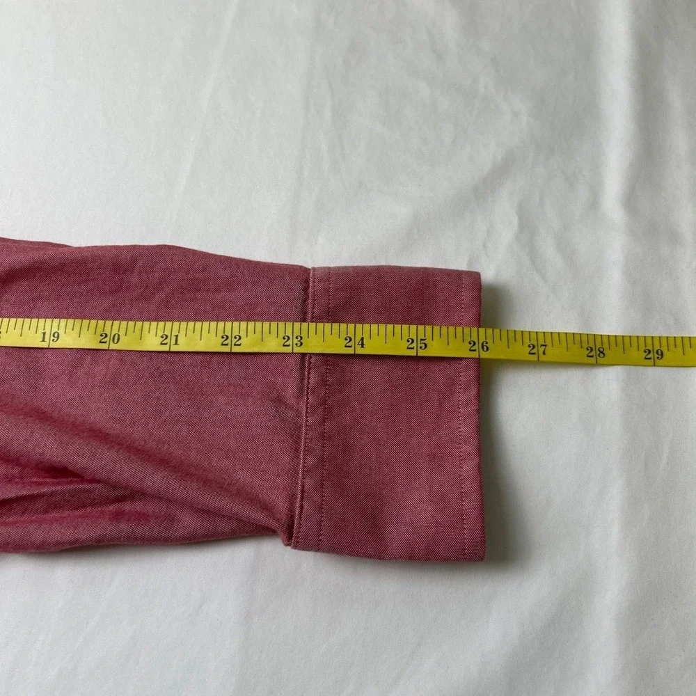 Banana Republic Mens Button Down Shirt Red Size XL Long Sleeve Cotton Heathered